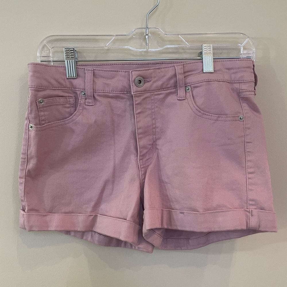Celebrity Pink Honey mauve midrise cuffed denim shorts size 5